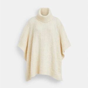 Coach Signature Knit Poncho